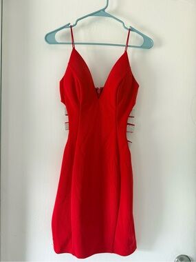 Windsor Red Spaghetti-Strap Bodycon Mini Dress